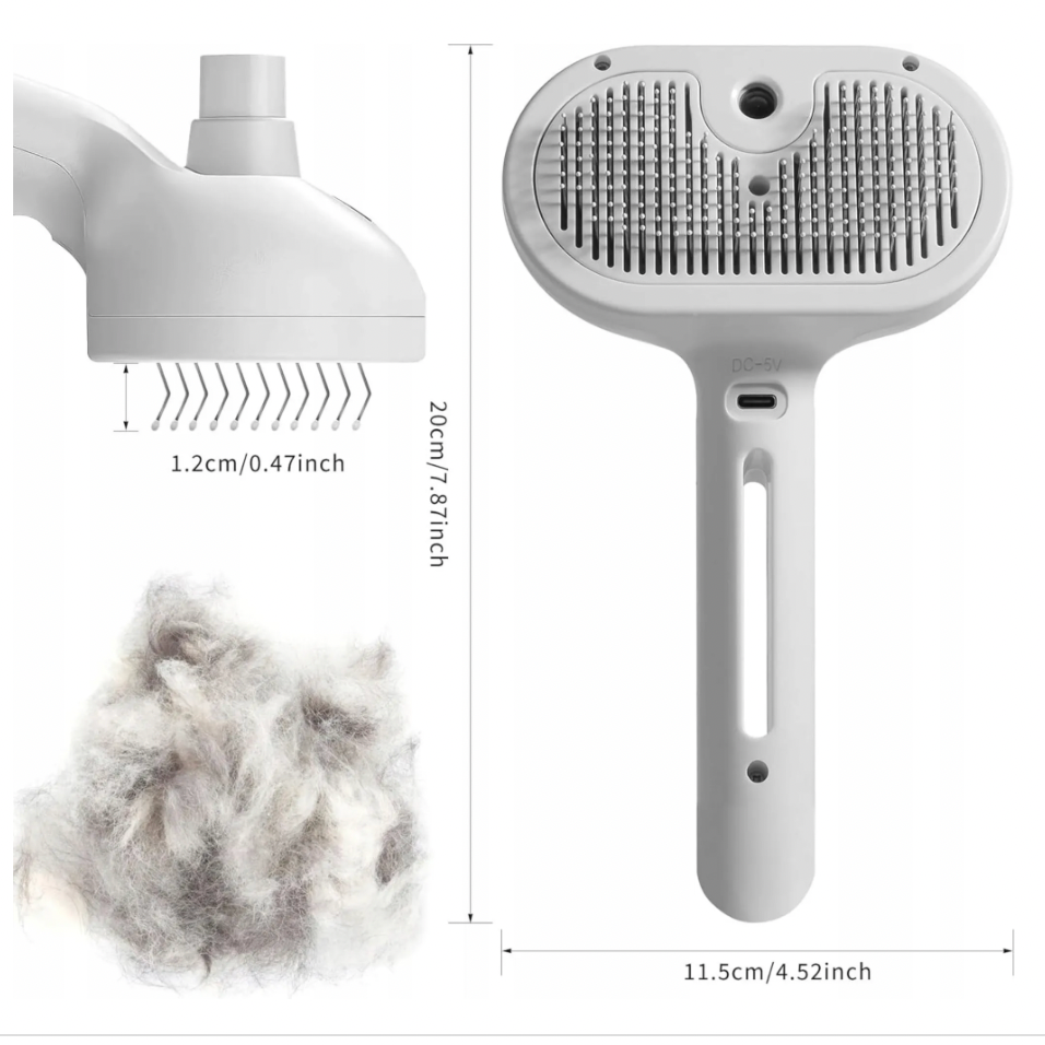 Brosse à vapeur pour chiens et chats